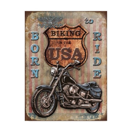 Jean Plout 'Bike In The USA' Canvas Art,35x47